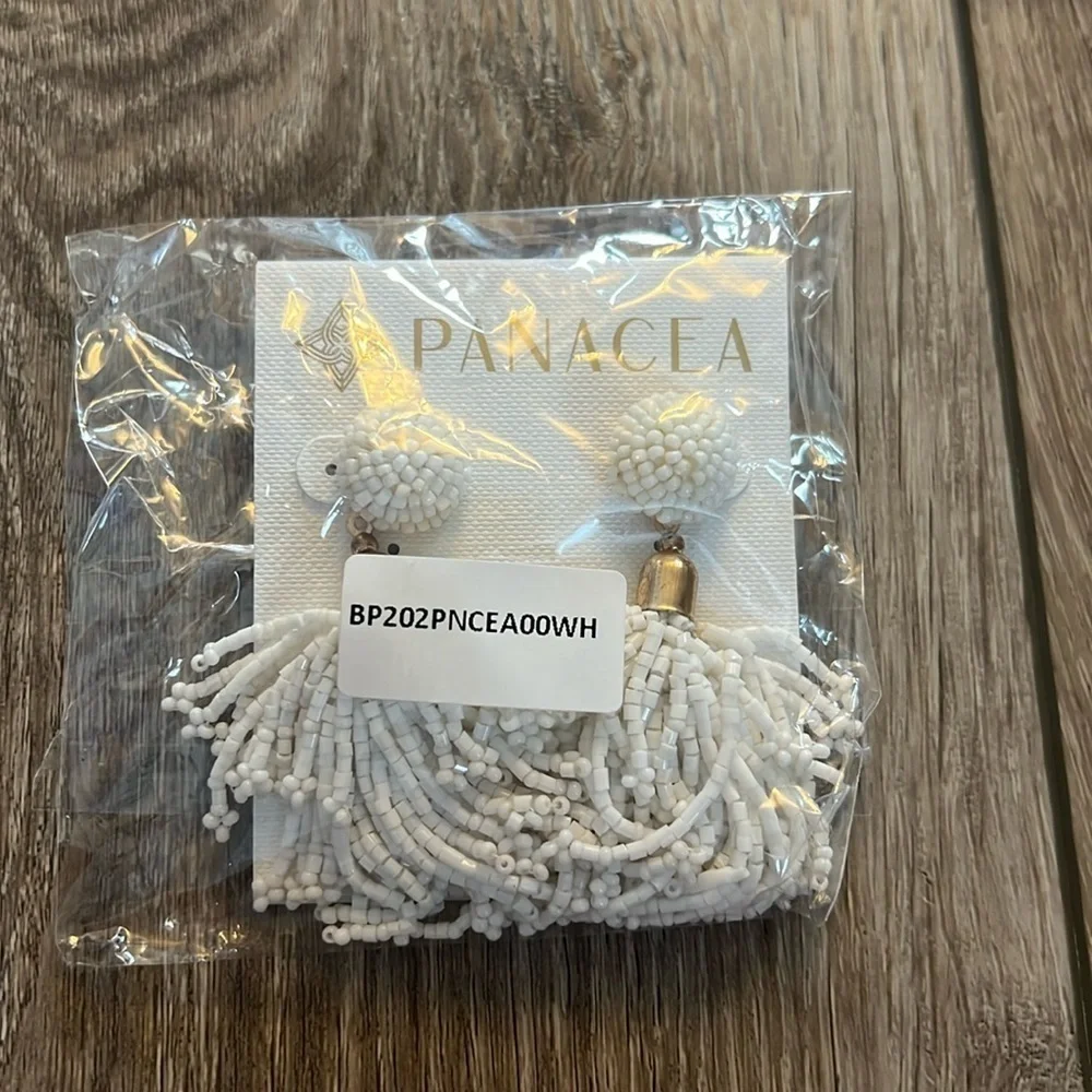 Panacea Beaded Tassel Earrings - Picture 4 of 4